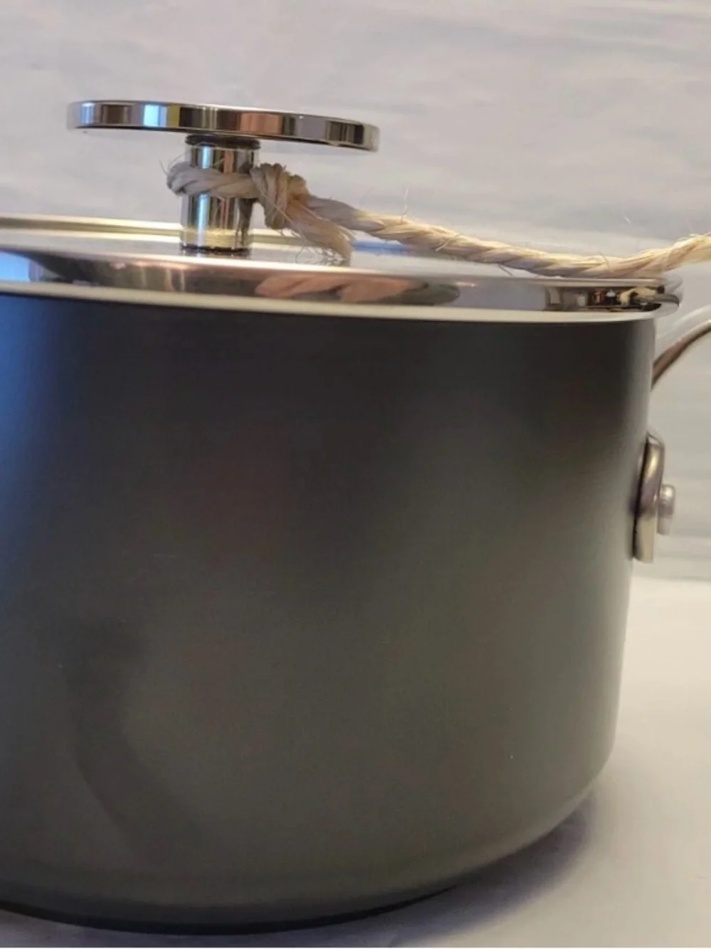 Mauviel M'STONE 1830 Sauce Pan W/ Glass Lid Cast Stainless Steel Handle 1.8-Qt